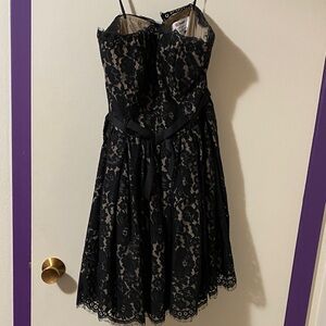 Robert Rodriguez Black Lace Prom Dress